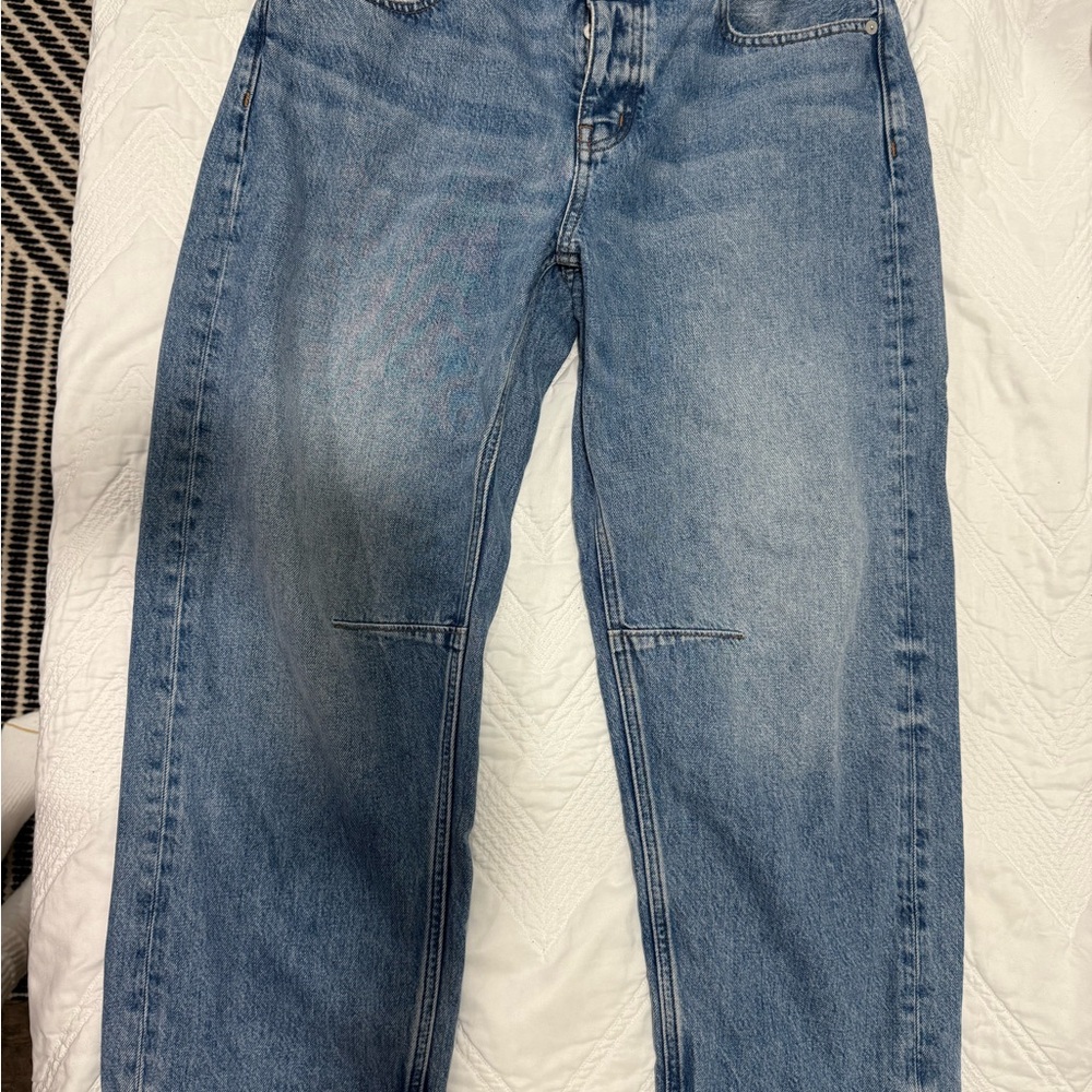 Madewell Darted Barrel Jeans Blue Relaxed Jeans Versatile Everyday Style